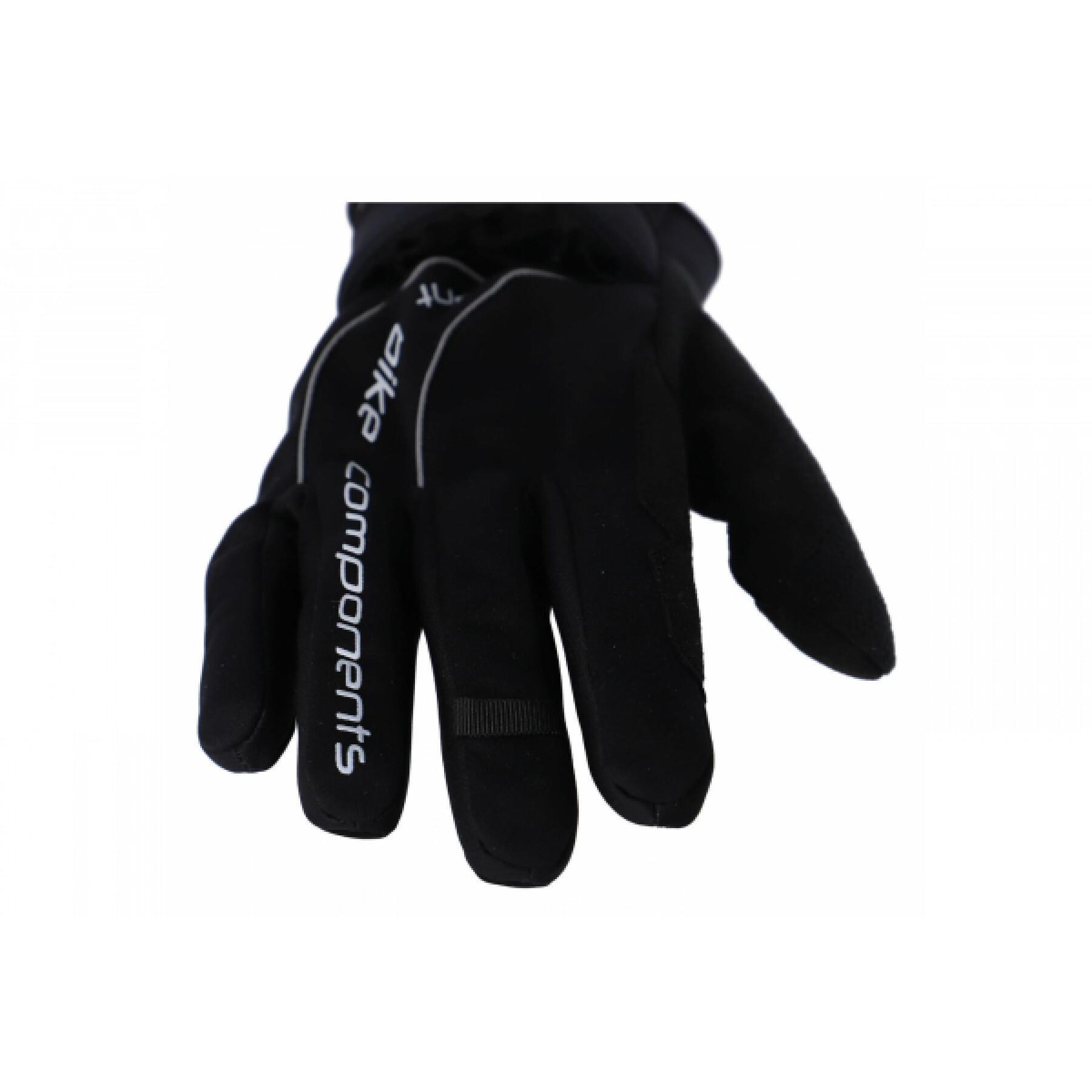 Long winter cycling gloves with rain protection on thumb and index fingers XLC CG-L17
