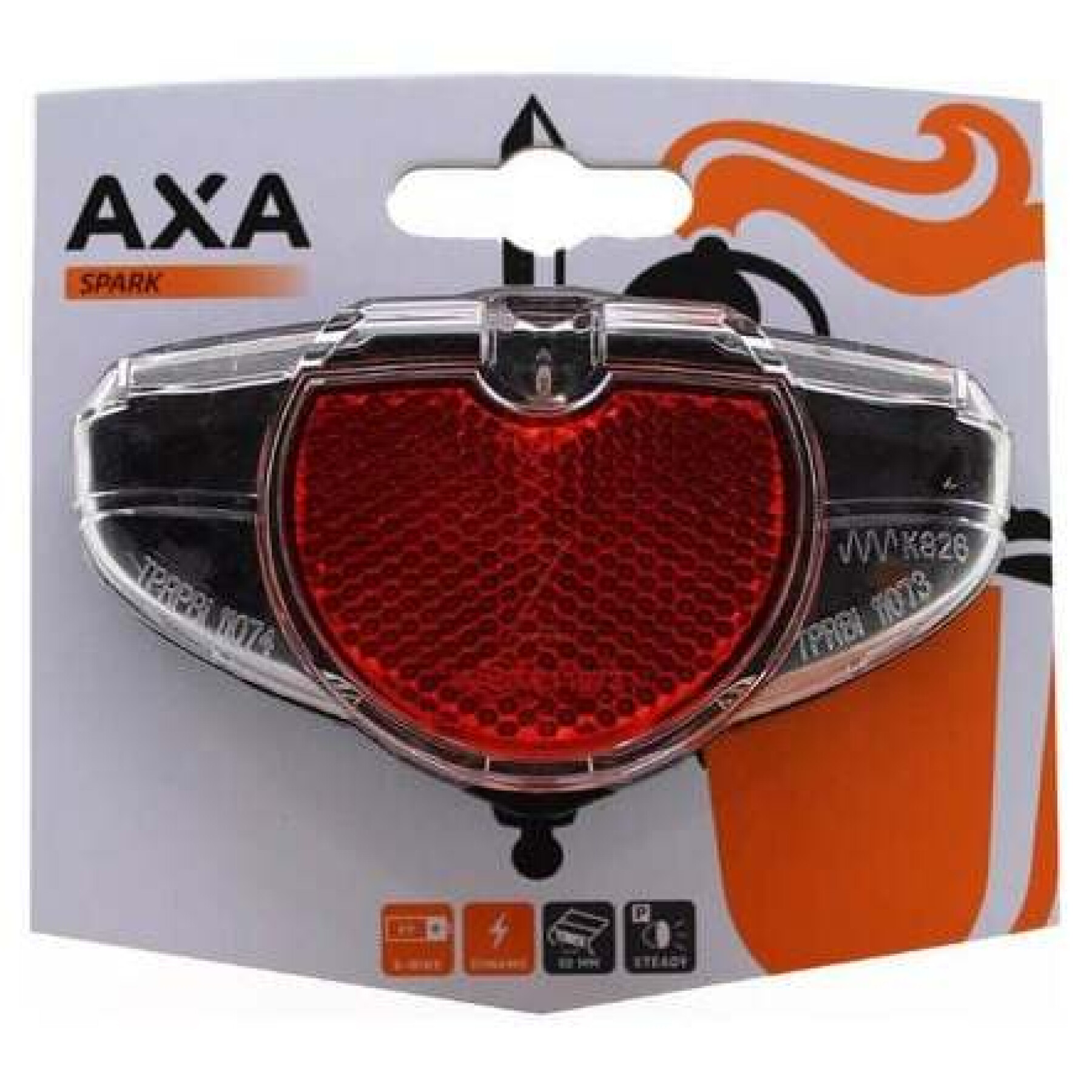 dynamo rear light for luggage rack Axa Spark steady 80mm