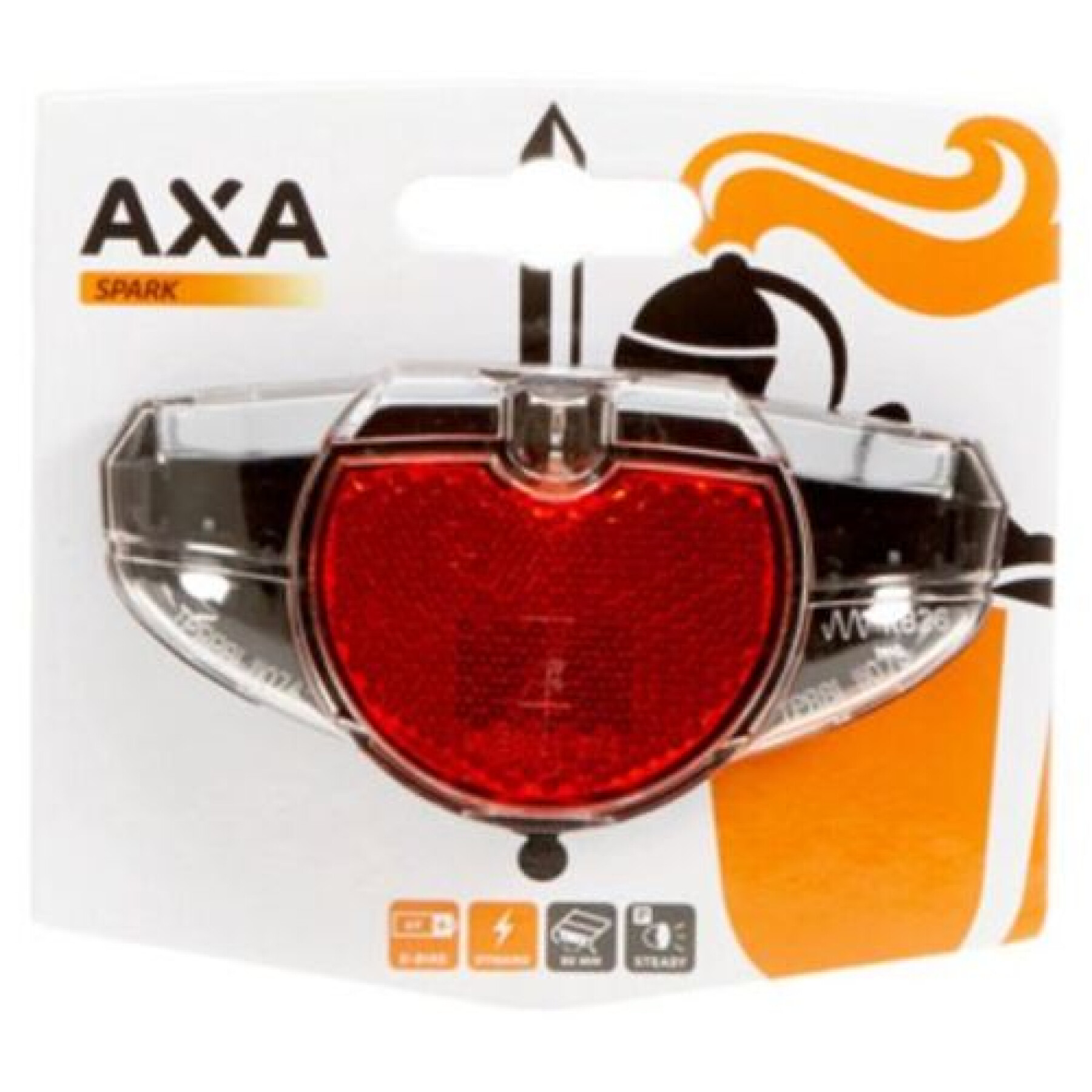 dynamo rear light for luggage rack Axa Spark steady 80mm