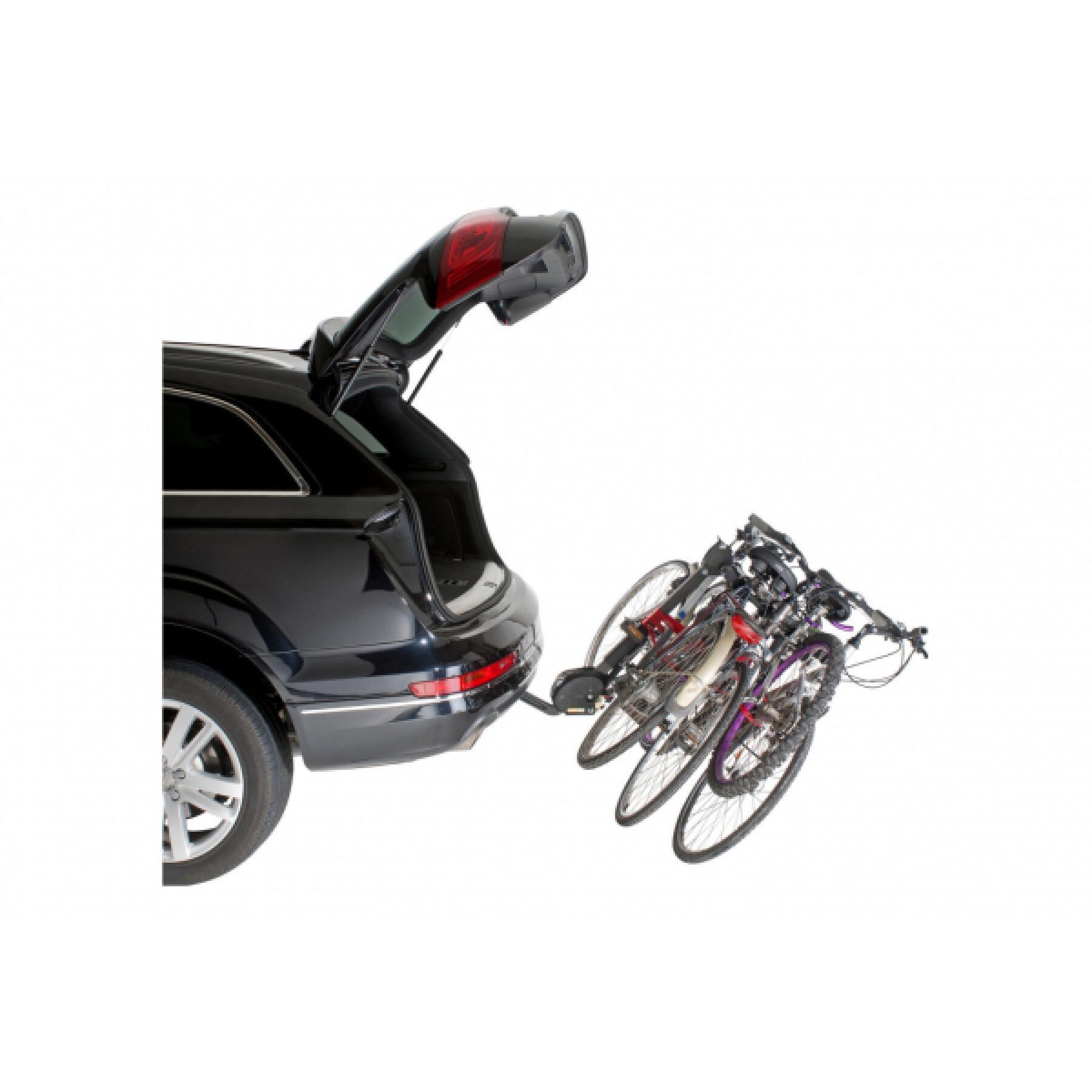 Hanging bike carrier for 4 bikes with anti-theft device, easy system for mounting rapide - french manufacturing Mottez Hercule homologue ce - 60 kgs