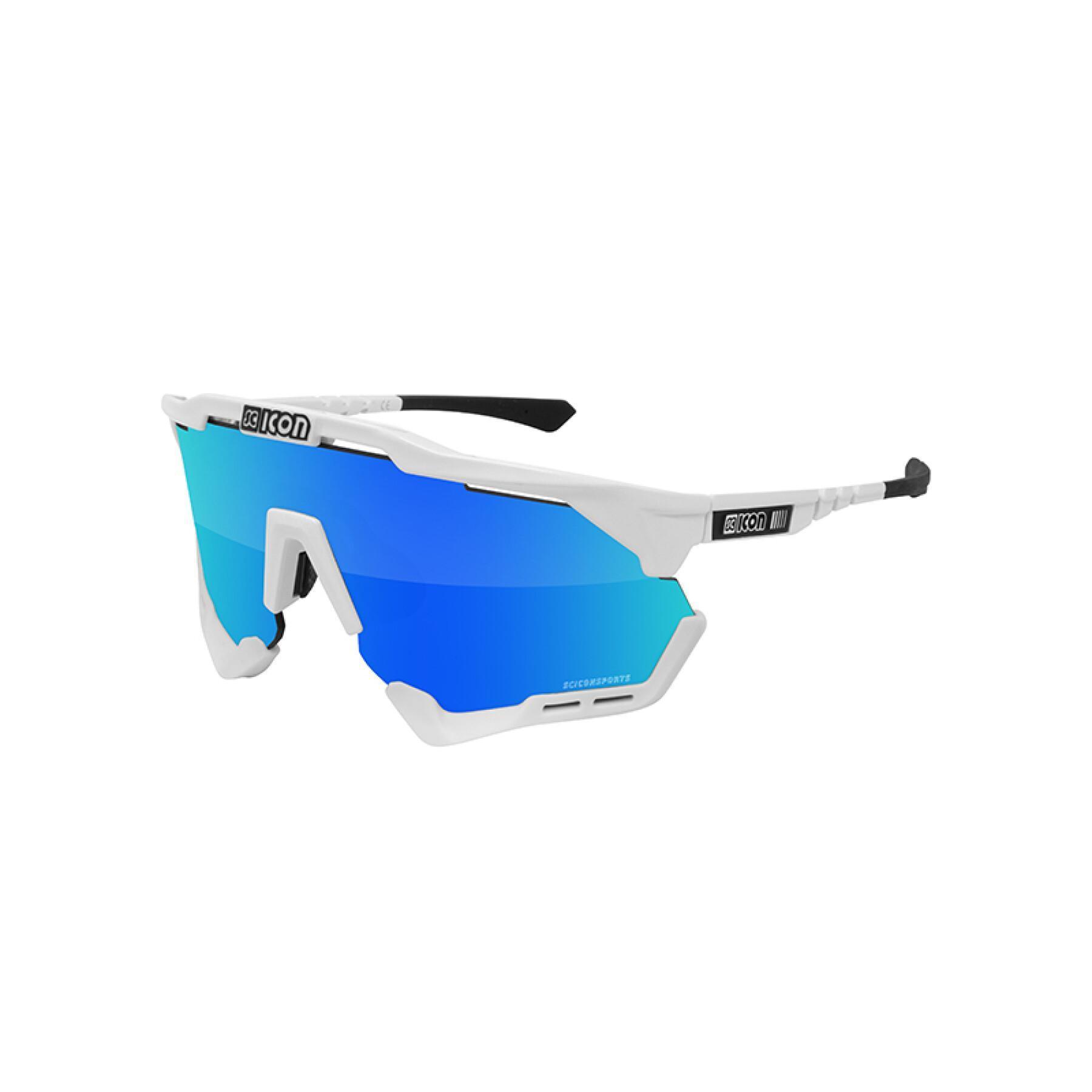 Glasses Scicon aeroshade xl scnpp verre multi-reflet bleues