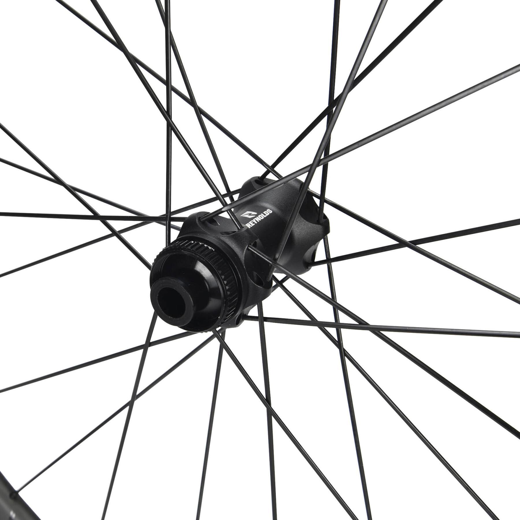 Pair of tubeless disc bicycle wheels Reynolds AR58/62X Shimano