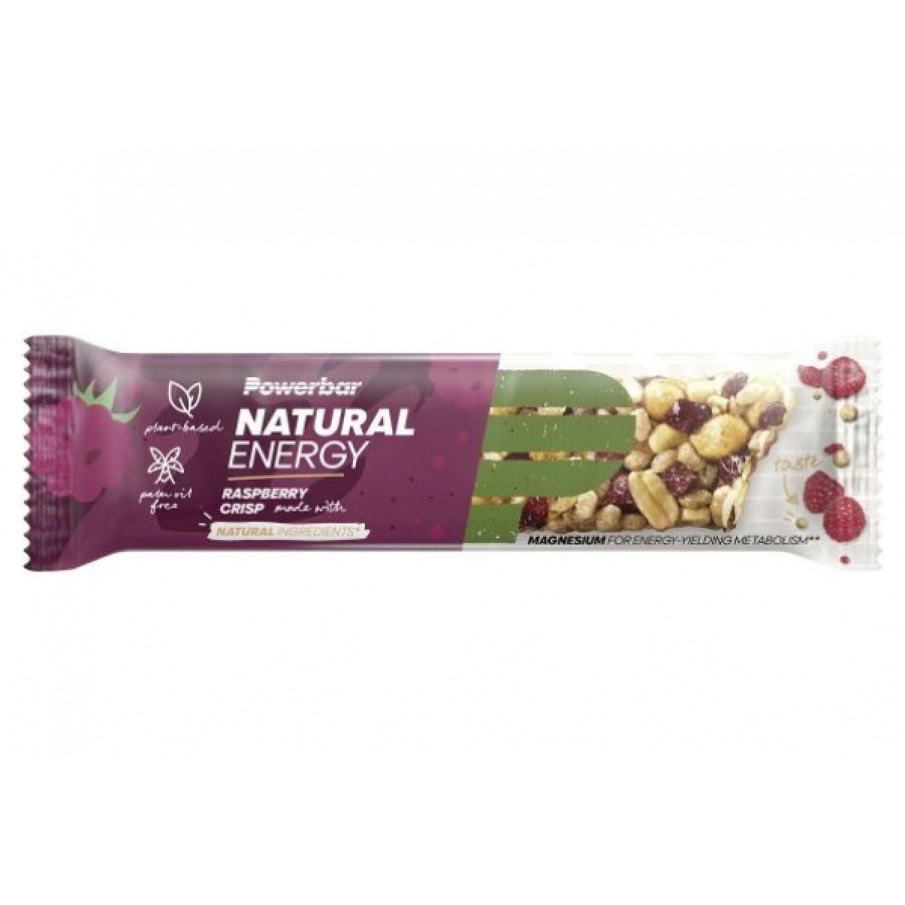 Batch of 24 bars PowerBar Natural Energy Cereals - Raspberry Crisp