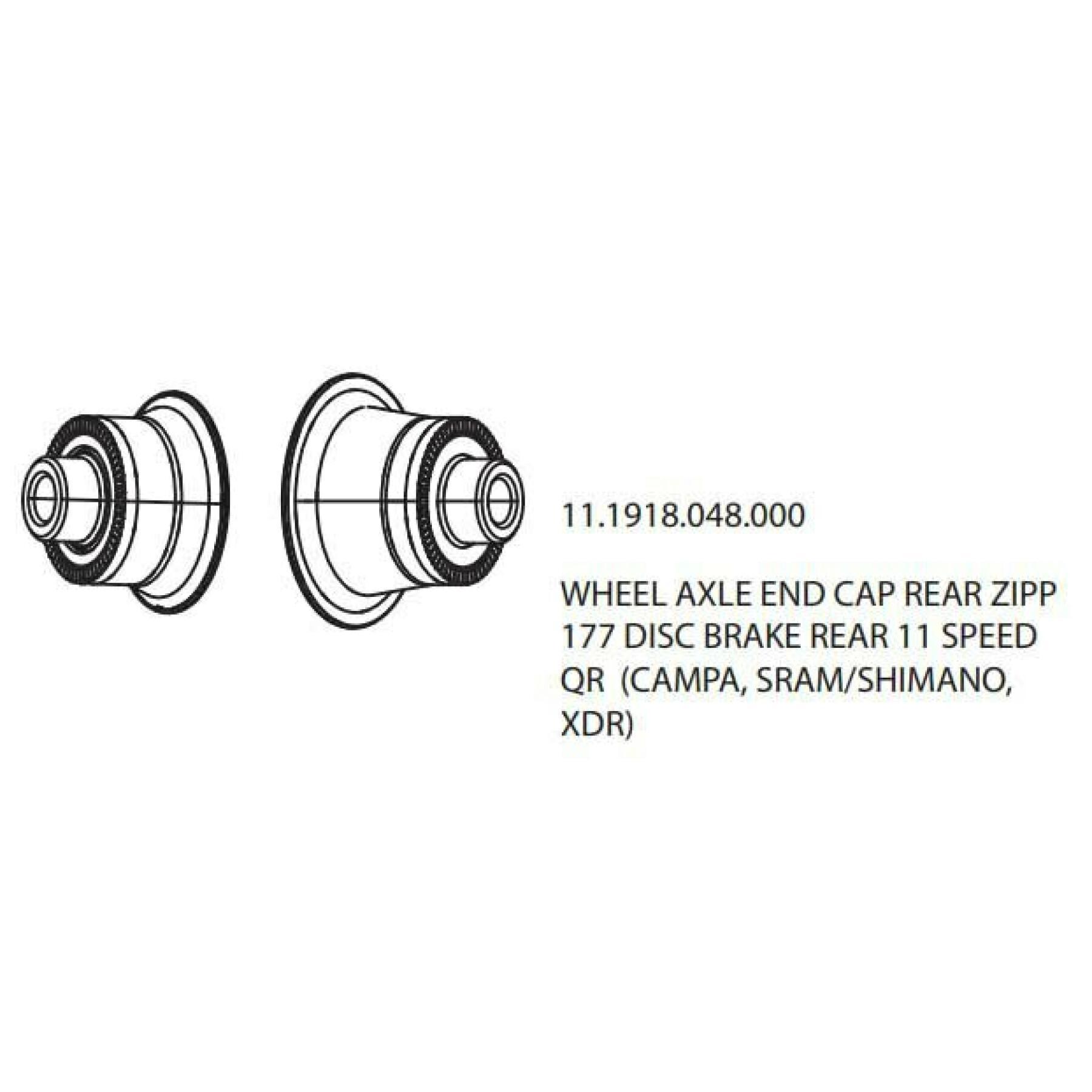 Rear disc wheel axle ends Zipp 177 11v