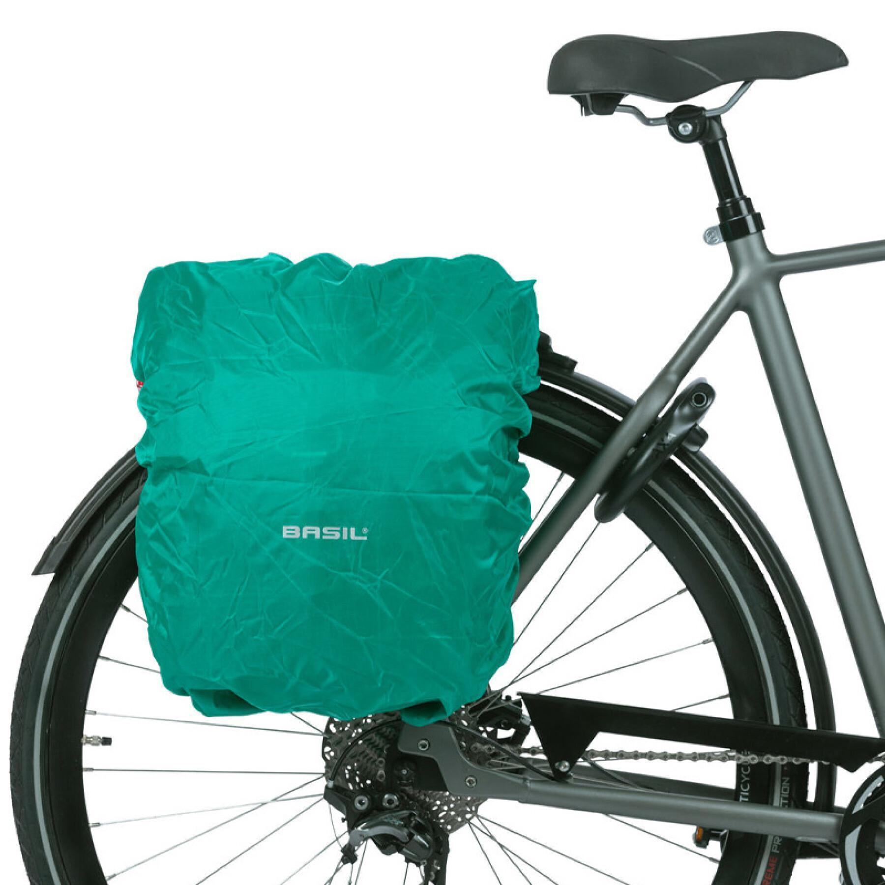 Waterproof polyester bike carrier bag with reflectors Basil 365d l hook-on