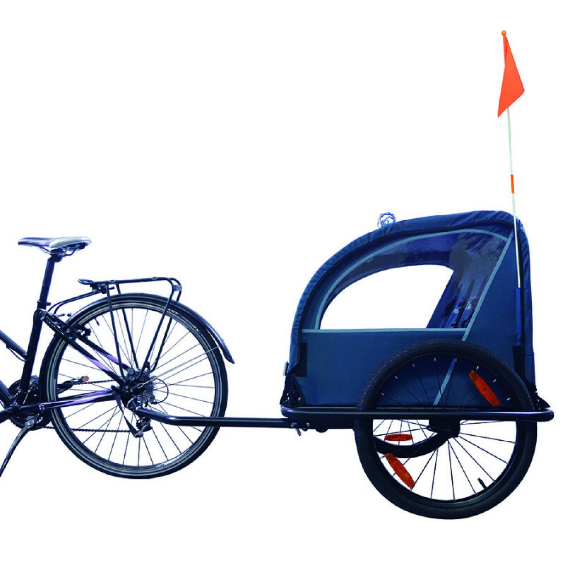 Steel trailer series 100 indigo + lighting, plastic tray, rims Bike Original