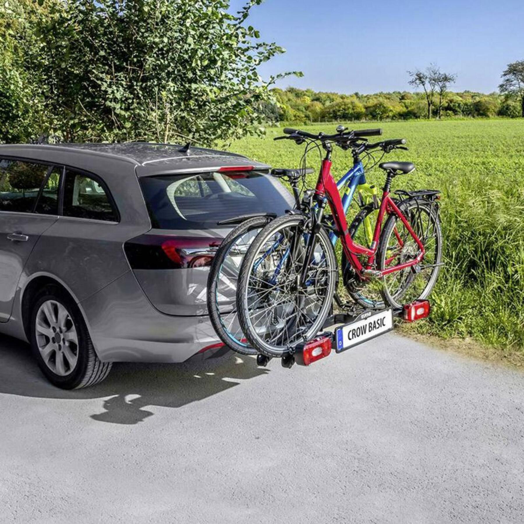 Platform bike carrier for 2 bikes rapide on the hitch - max load 50kgs Eufab Crow