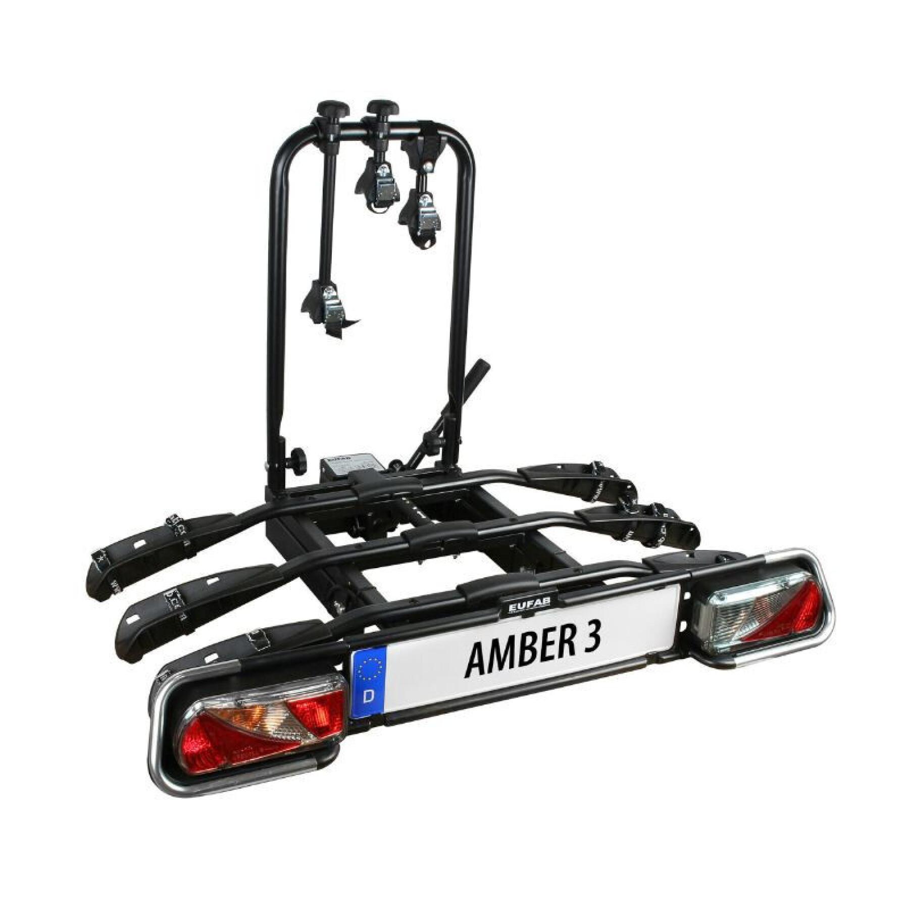 Bike carrier for 3 bikes - rapide - compatible to put 2 bikes - max load 60kgs Eufab Amber