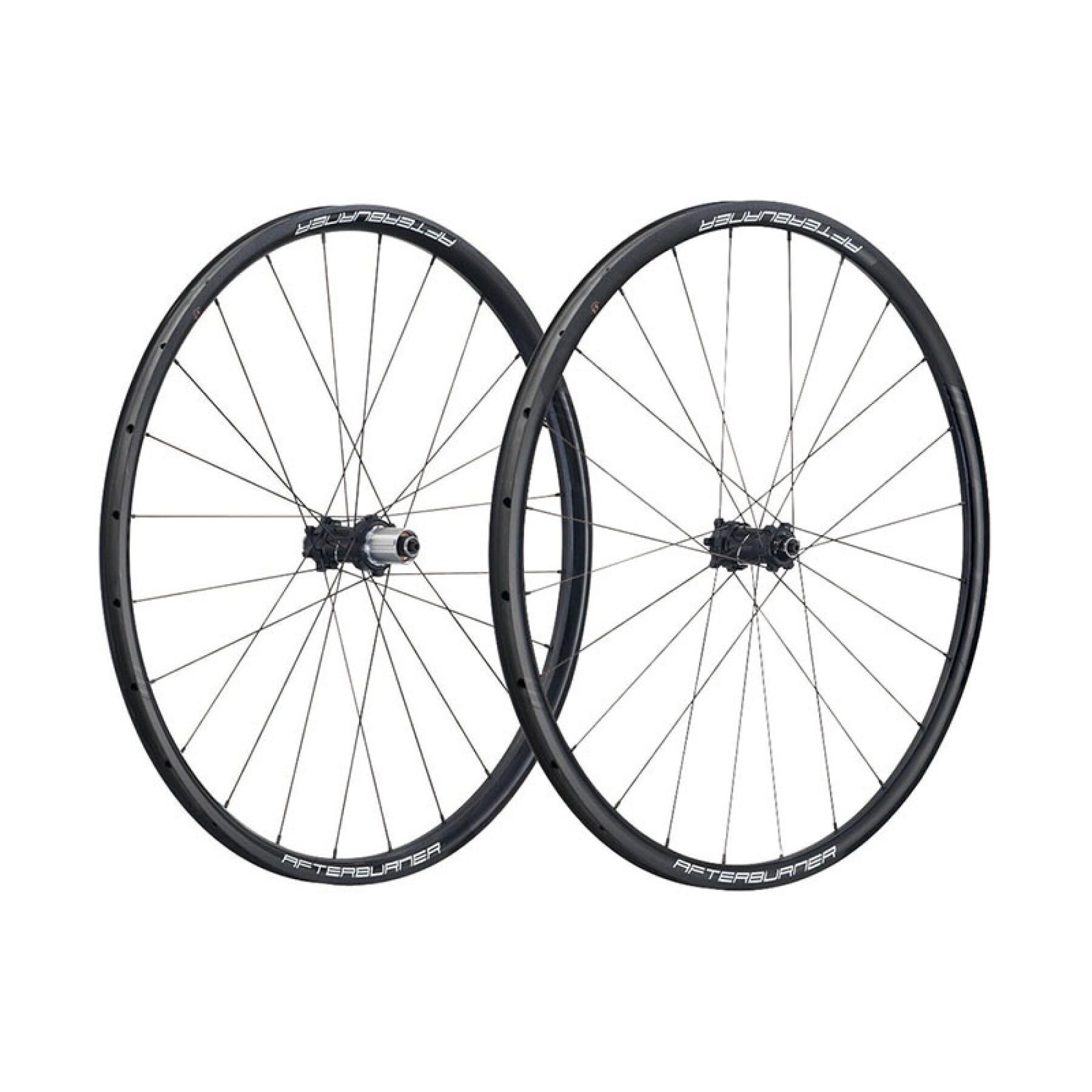 Set of bicycle wheels disc 6 holes in aluminum Fsa Gravel Shimano