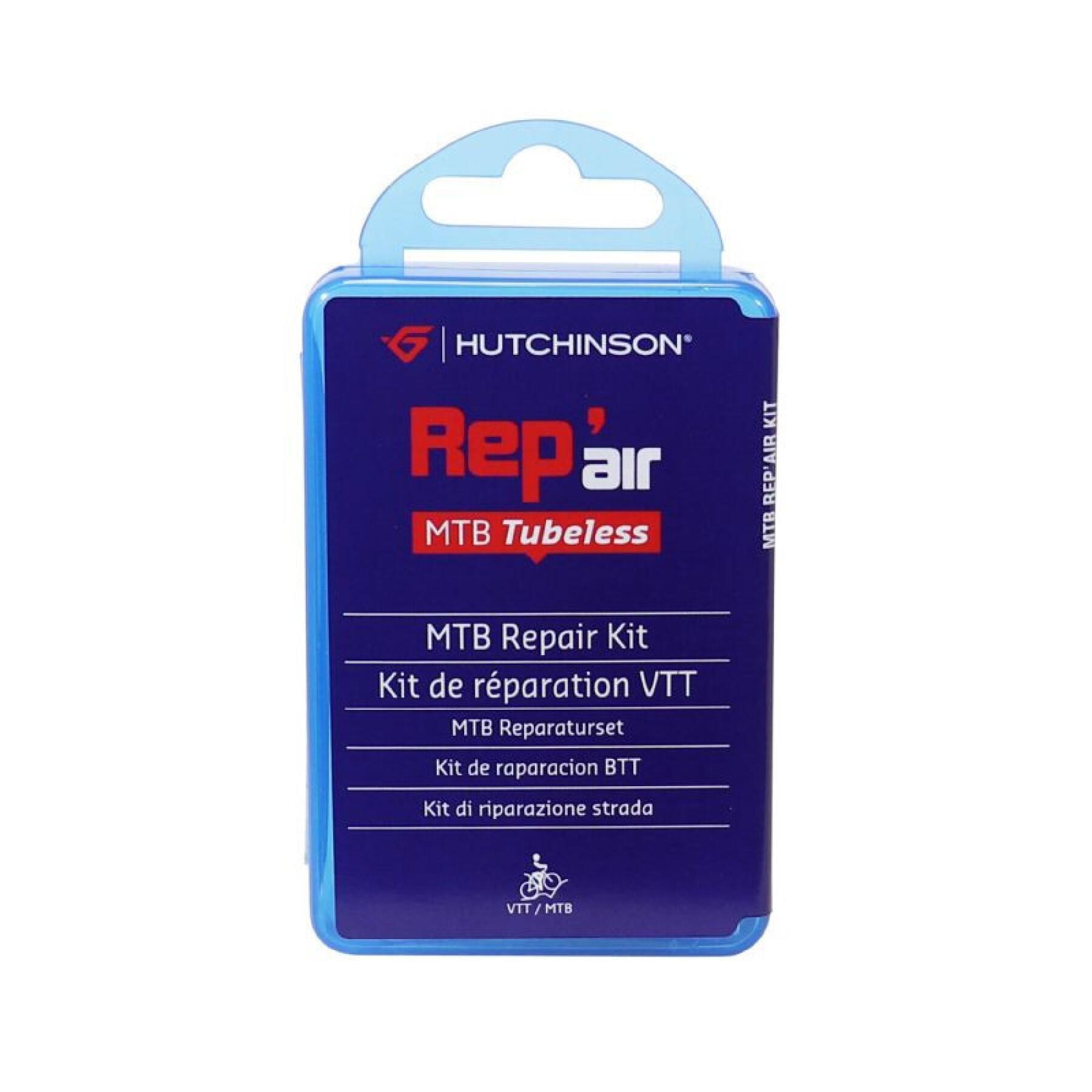 Tubeless mountain bike tire repair kit with patches - box Hutchinson