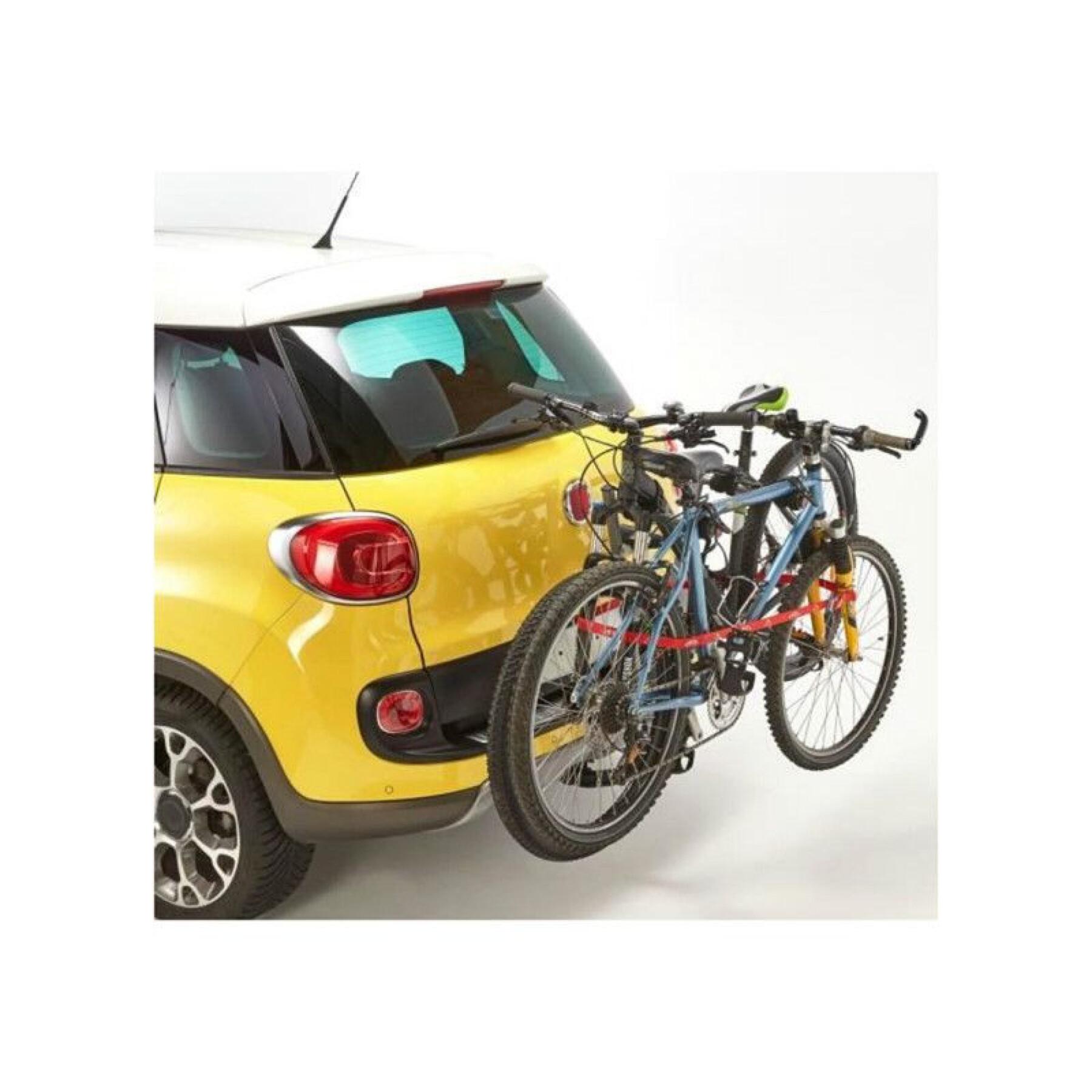 Hanging bike carrier for 2 bikes with book slot with anti-theft device rapide on ball Jupiter homologue