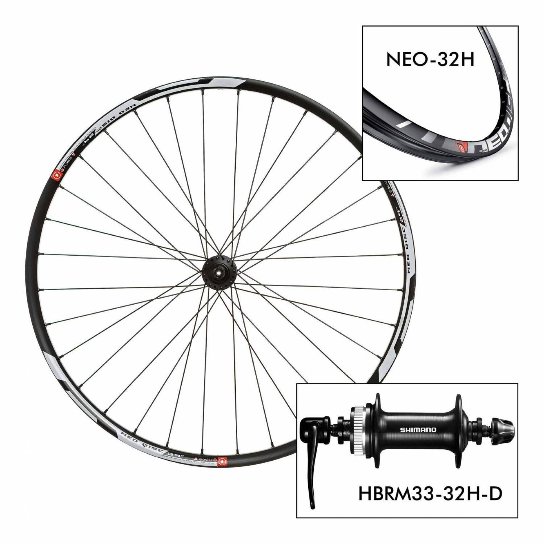 Bike wheel Mach1 D. Neo 32H - HB-RM33 9x100