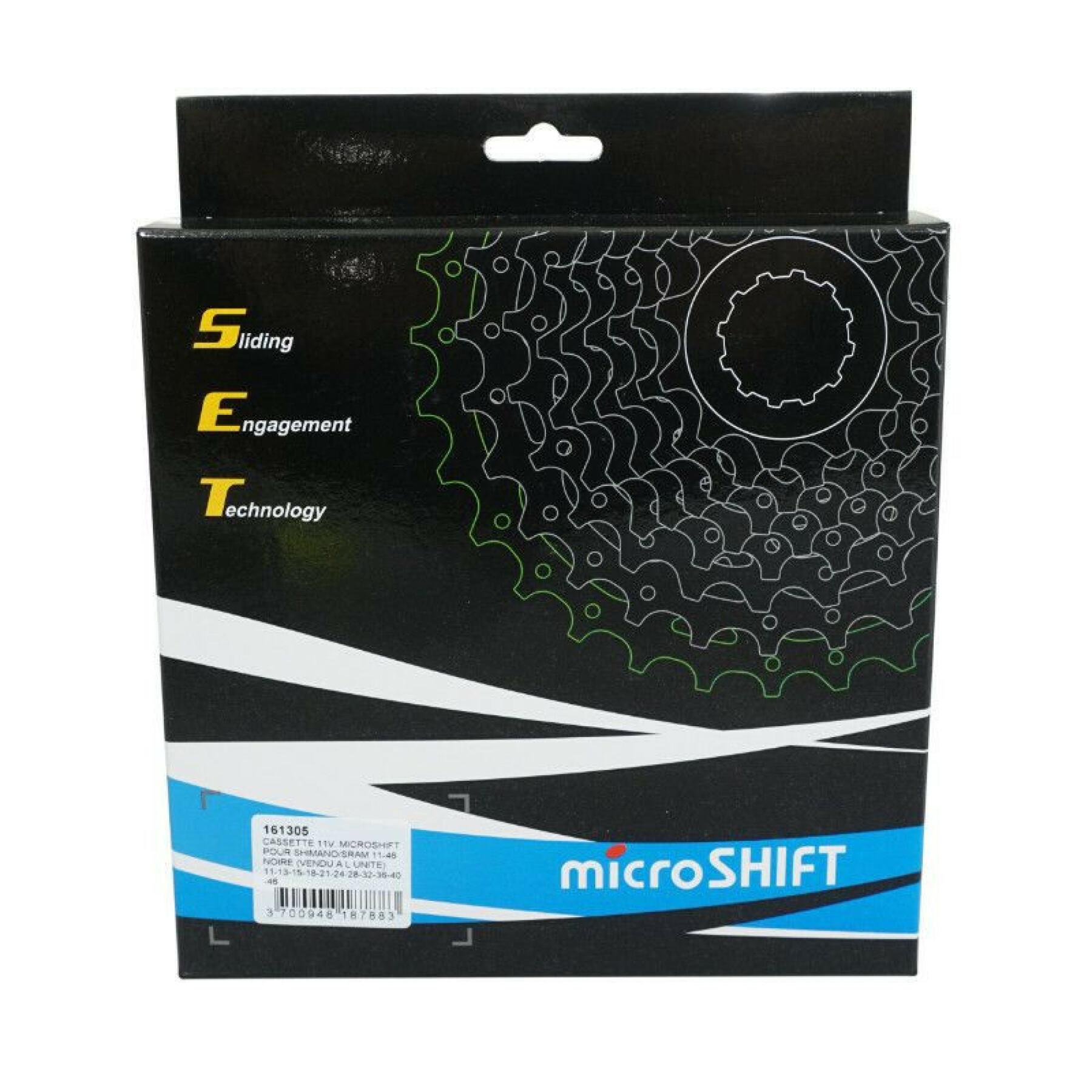 Mountain bike cassette Microshift Shimano-Sram 11 v 11-46 T