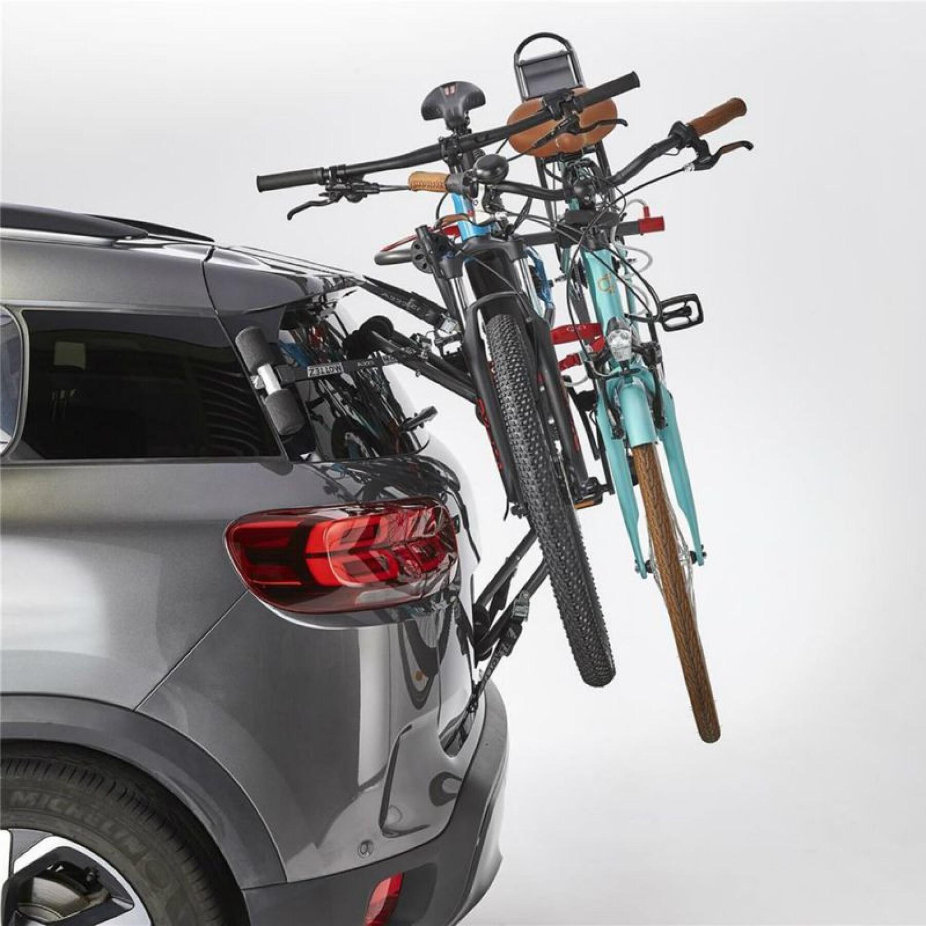 Bike carrier for 2 bikes with space for anti-theft device - homologated for 2 bikes - remember to remove the battery Mottez shiva-2