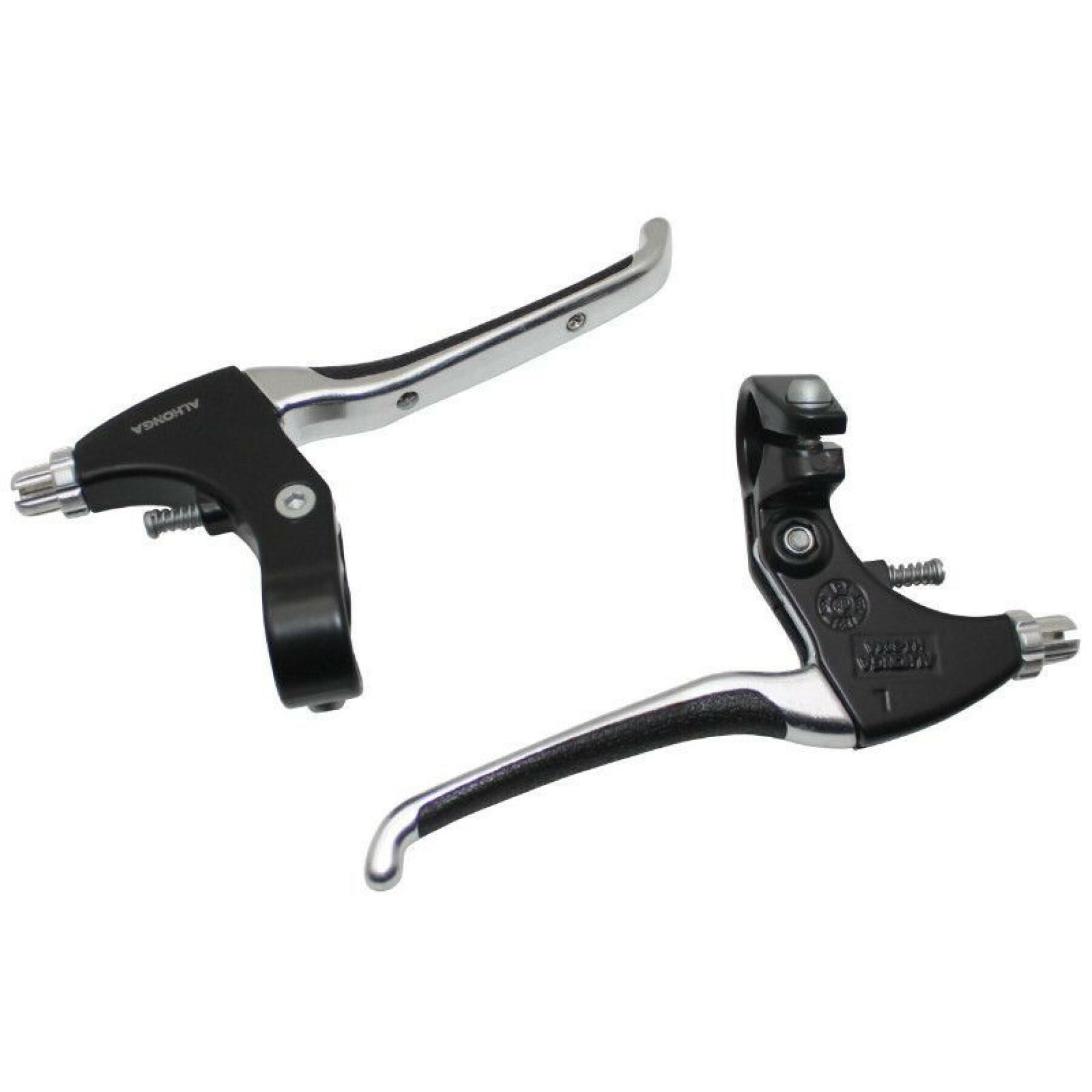 Pair of brake levers for mountain bike 3 fingers comfort soft Newton V-Brake