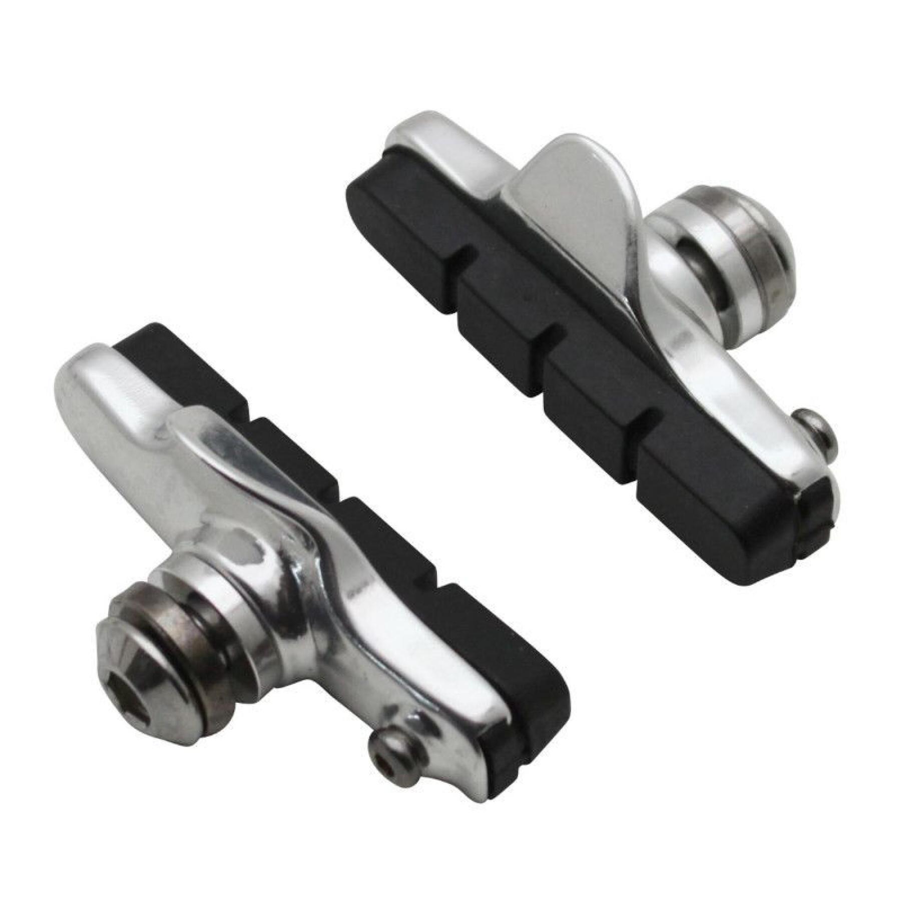 Pair of road brake pads holder with aluminium cartridge Newton Shimano 55 mm