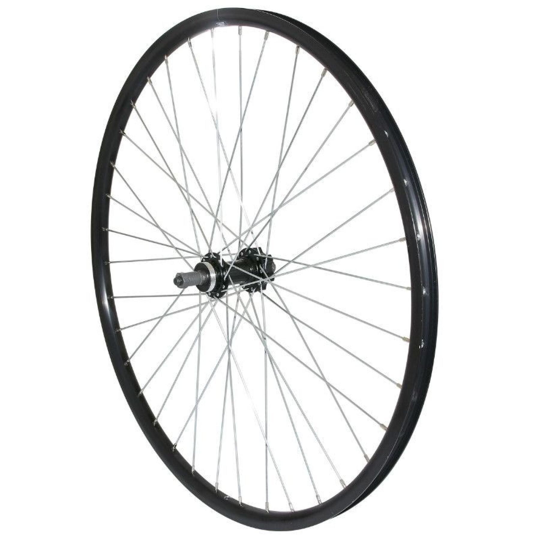 Mountain bike wheel disc rear aluminum double wall hub 36 aluminum spokes 6 holes P2R 8-7-6V.