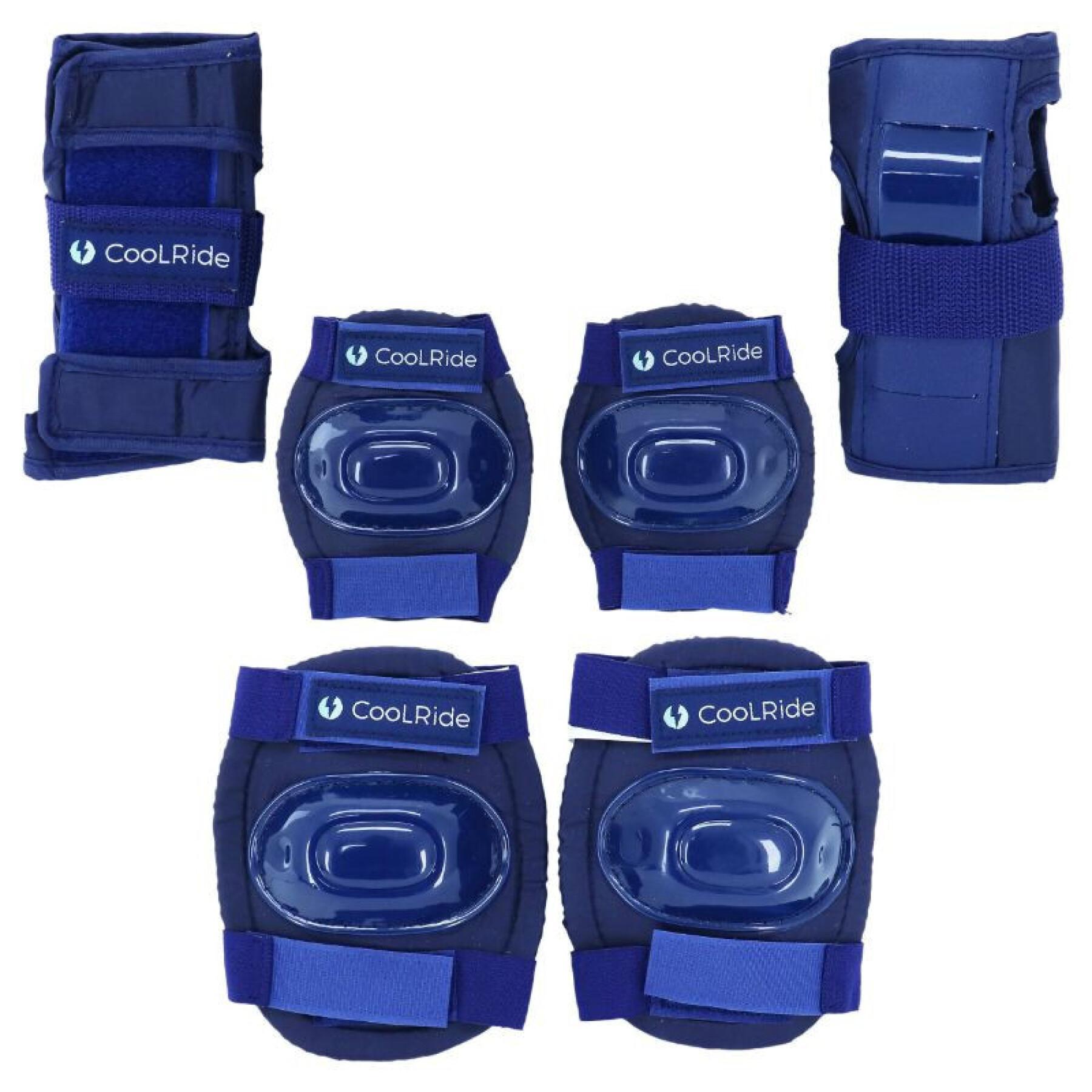 Set of 6 children's elbow and knee pads coolride P2R