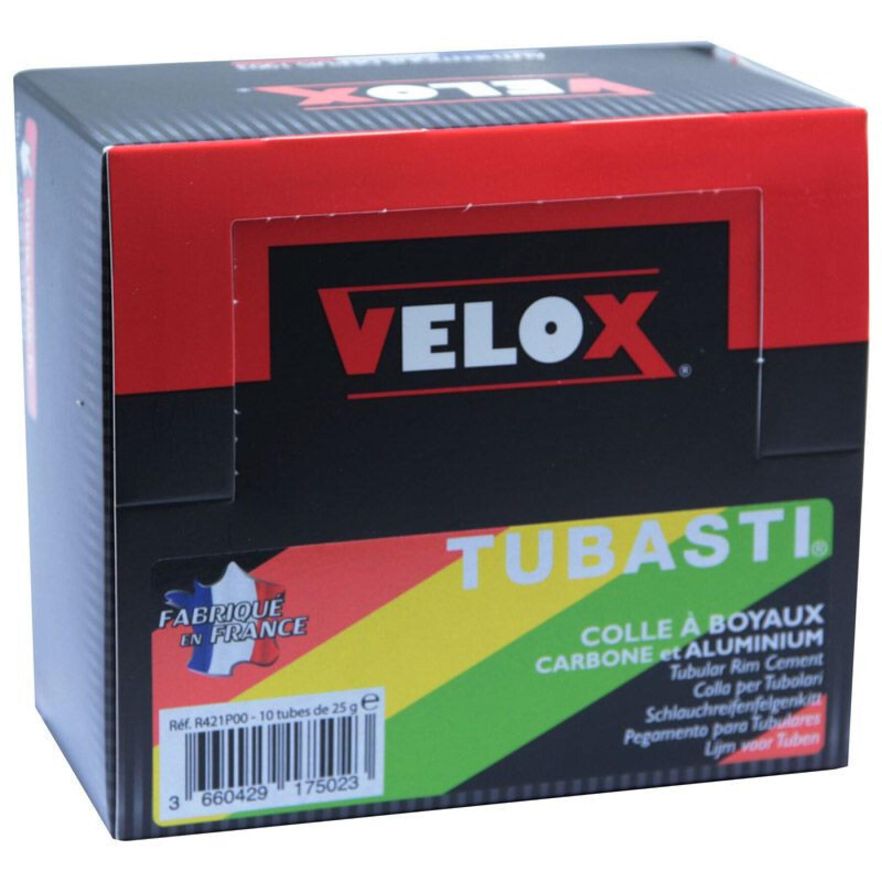 Box of 10 tubes of hose glue P2R Tubasti 25 g