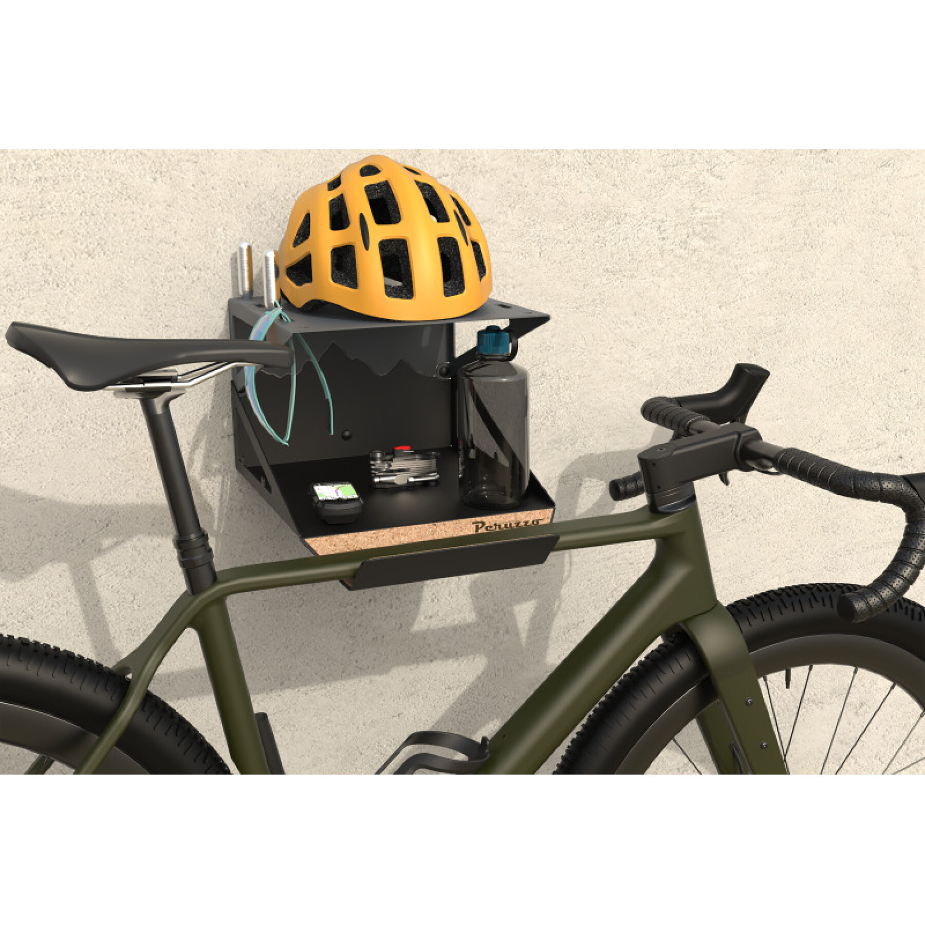 Wall-mounted bike rack Peruzzo Bike Kit Box