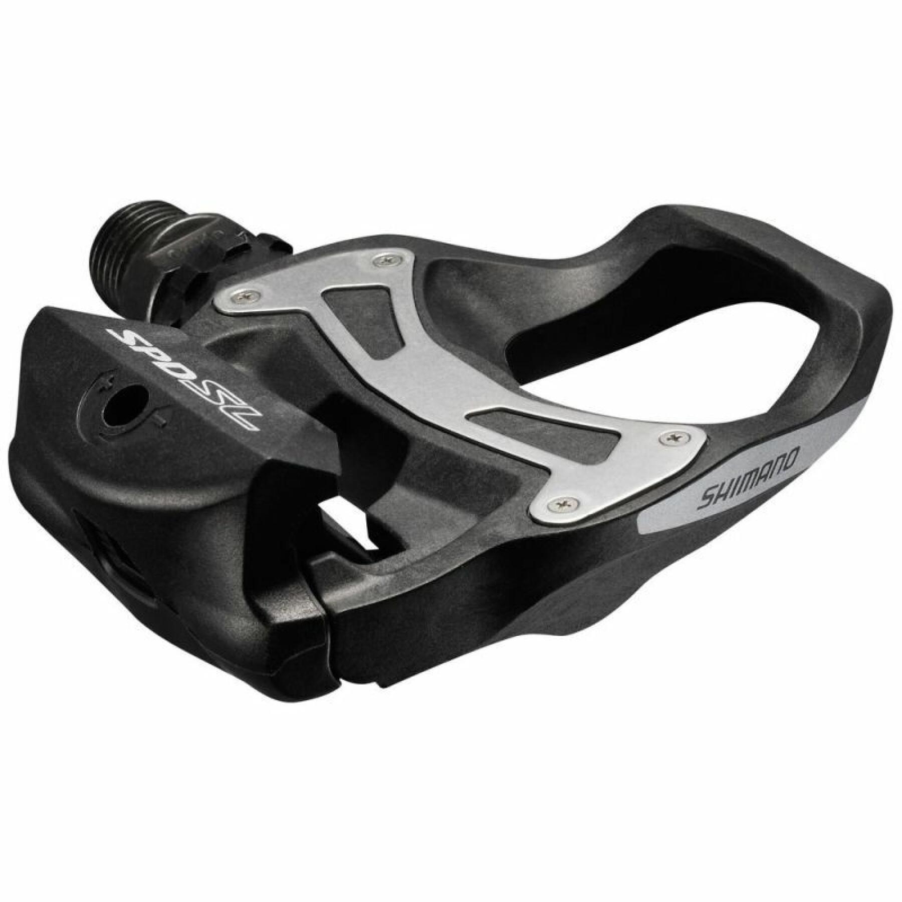 Road pedals with 1-sided wedge attachment included without reflector Shimano SPD-SL PD-R550L
