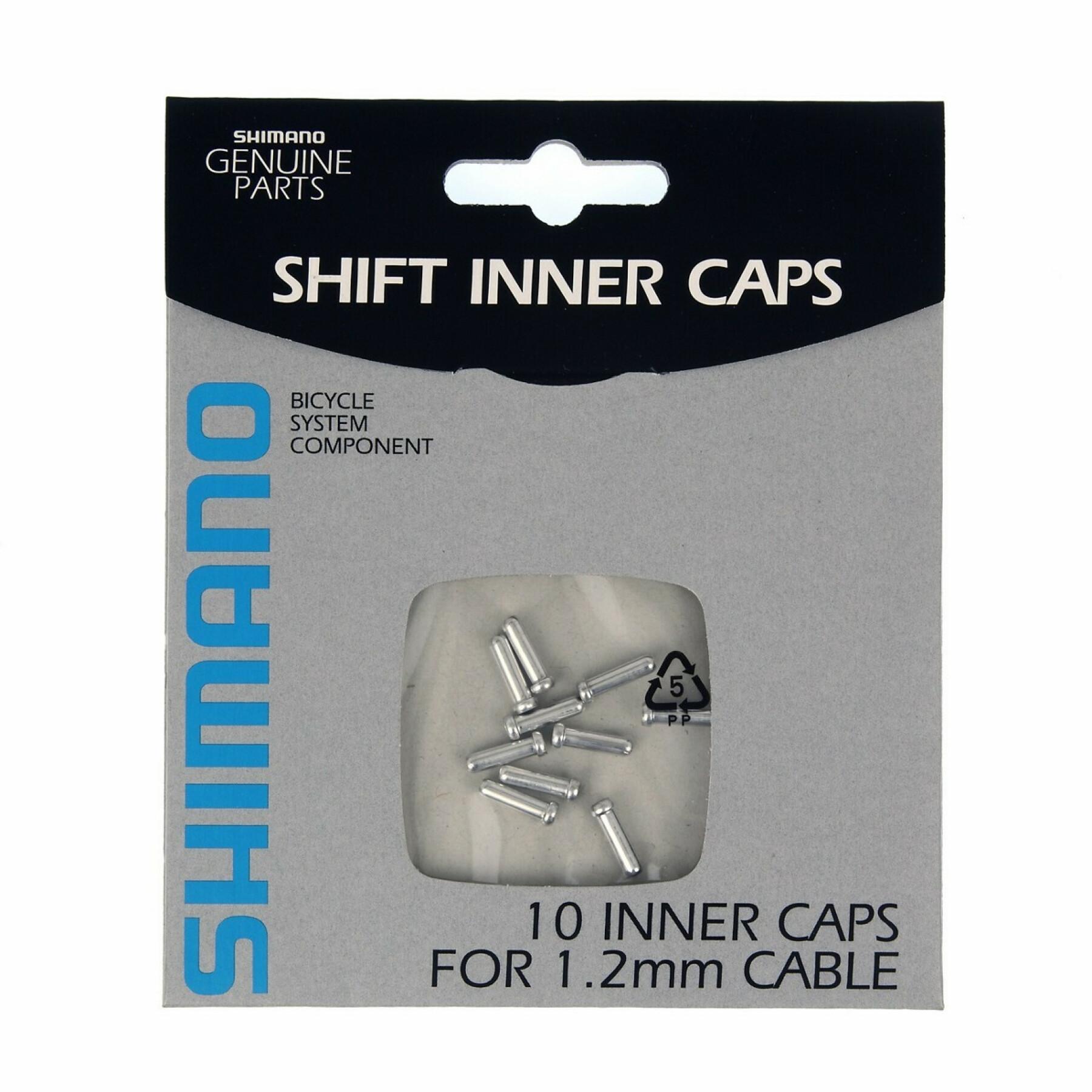 Set of 10 pieces of cable ends for gear shift cables Shimano