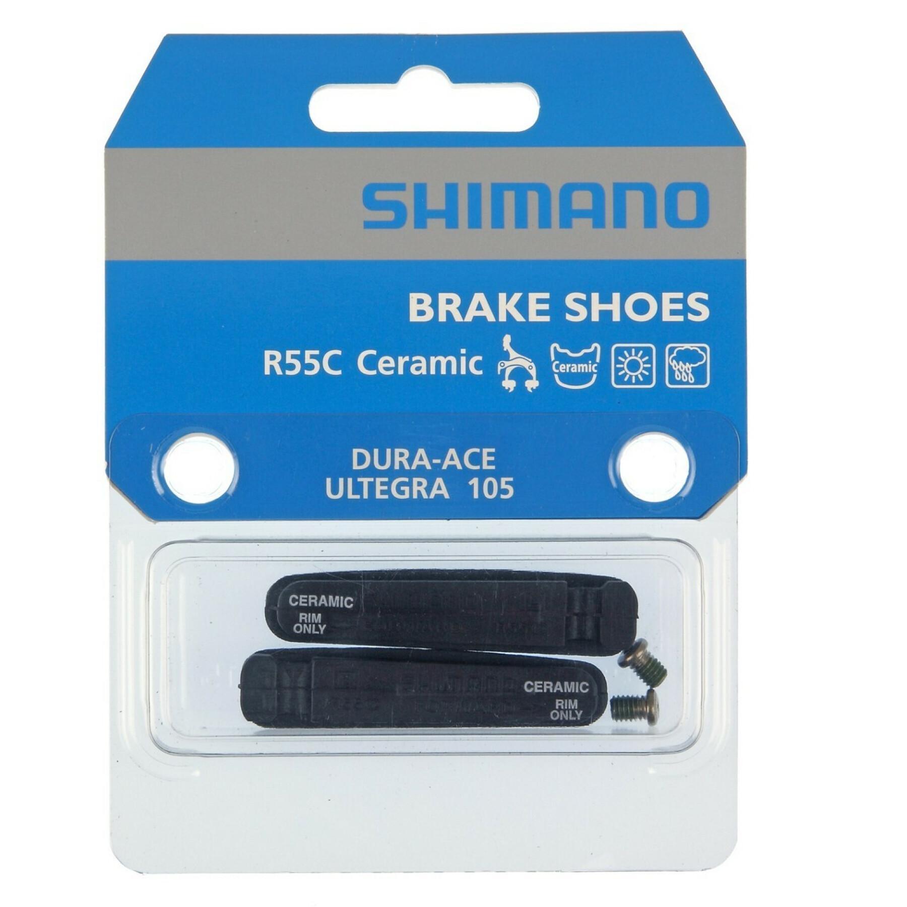 Brake pads r55c and fixing bolts for ceramic rim Shimano