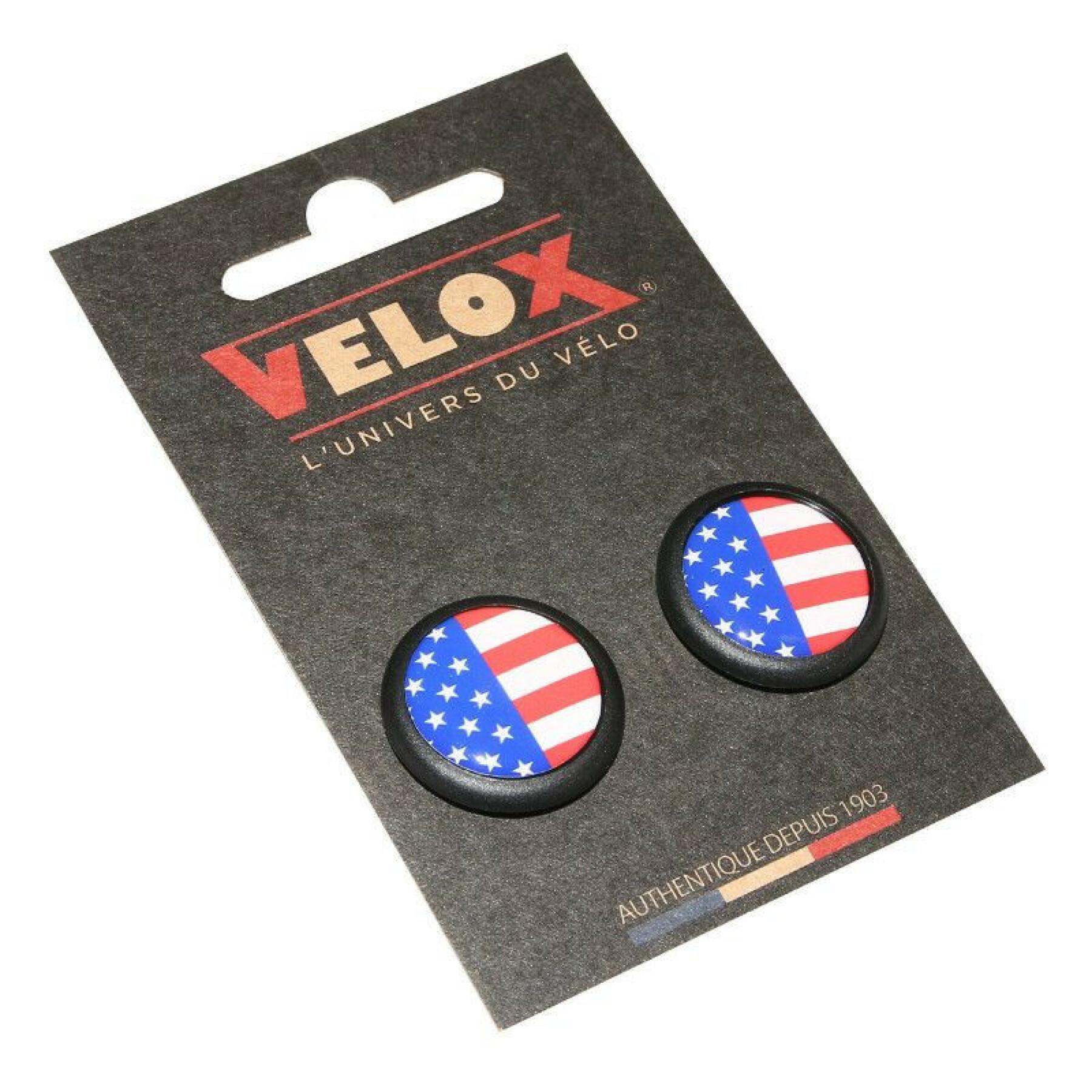 Set of 2 handlebar caps for road bikes Velox Doming Usa