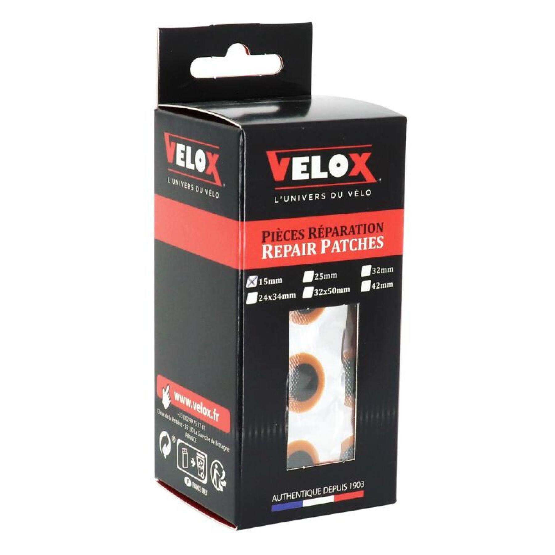 Pack of 100 road-city-mountain bike tire repair patches Velox 15 mm