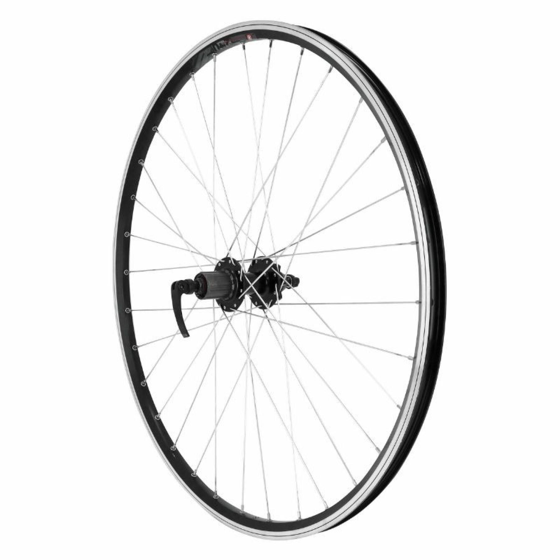 Rear bike wheel m240 aluminum hub for disc 6 holes for cassette Velox Disc-V-B Shimano-Sram 10-9V.