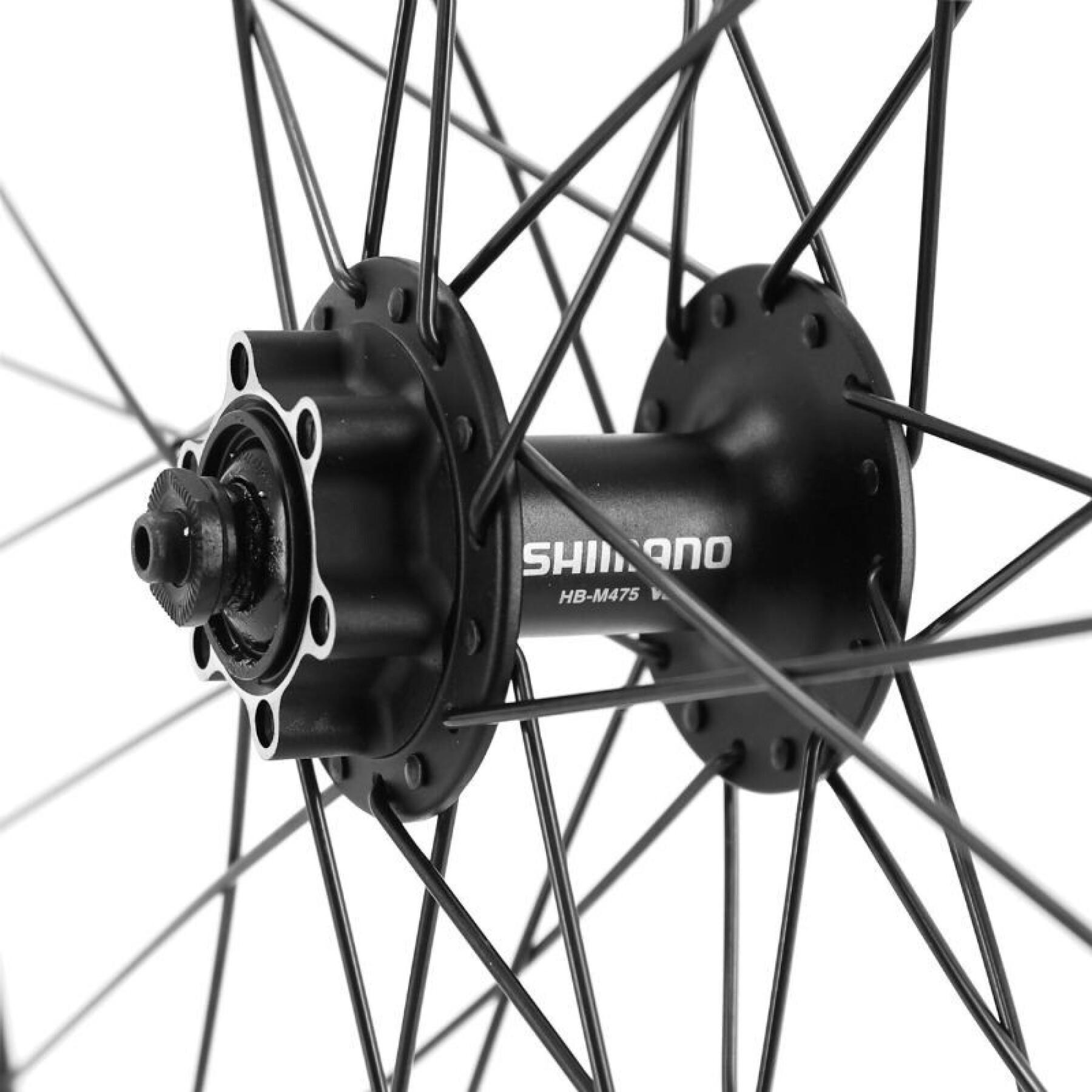 6-hole tubeless front wheel with reinforced spokes Velox Klixx Shimano M475