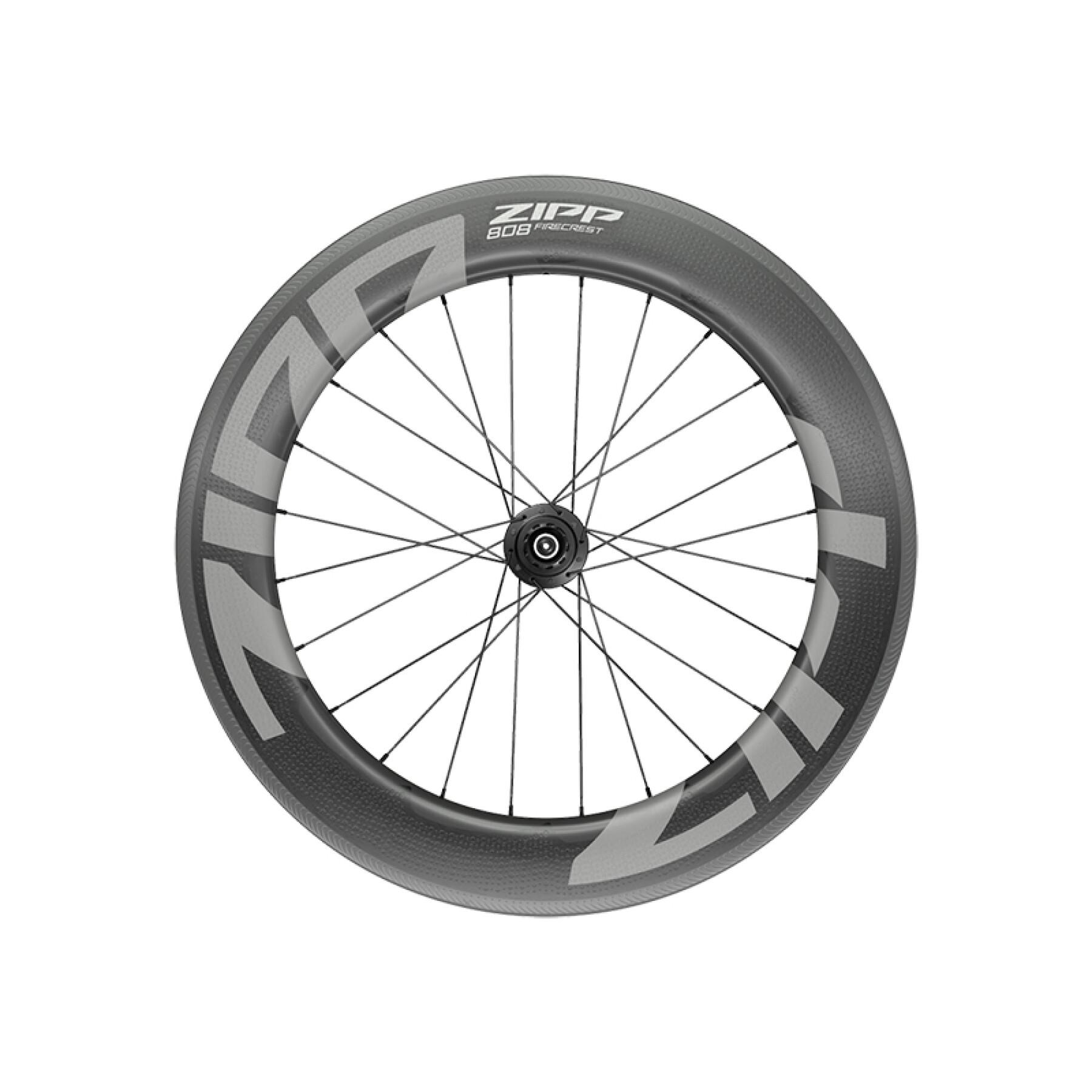 Rear bike wheel with quick release in carbon without inner tube Zipp 808 Firecrest Sram 10/11 v