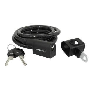 Spiral bike lock with key and holder P2R
