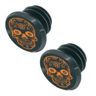 Set of 2 handlebar caps Gist Switch Skull