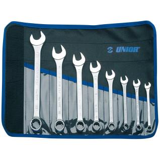 Short bent combination wrenches with cover Unior (x8)