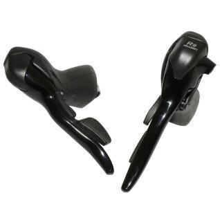 Pair of shimano-compatible double aluminum road shifters Microshift