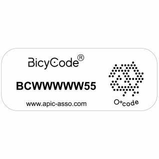 Pack of 30 permanent resin label stickers included Bicycode