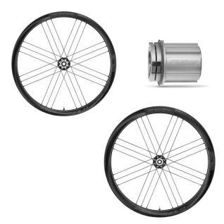 Set of 2 bicycle wheels Campagnolo Shamal C21 2Wf Disque Tubeless Ready Campagnolo N3W