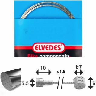 Brake cable 1x19 slick stainless steel wire ø1,5mm v-head ø5,5x10 and t Elvedes
