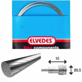 Brake cable 1x19 wires stainless slick ø1,5mm v-head ø5,5x10 Elvedes