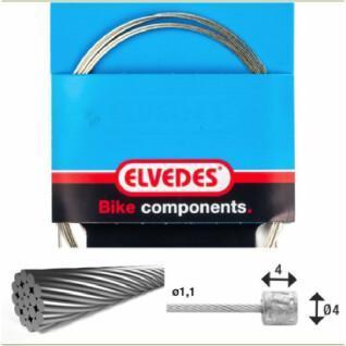 Transmission cable 1x19 stainless steel wires ø1,1mm with head ø4x4 Elvedes