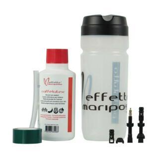 Preventive tubeless kit 250ml + rim tape + valves, for 2 wheels Effetto Mariposa caffélatex M