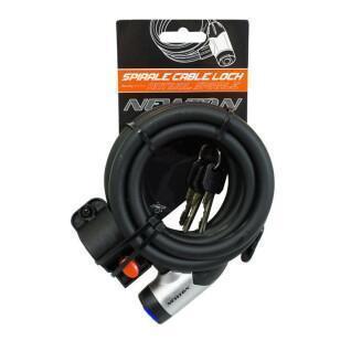 Spiral bike lock with lock cover and holder + 3 keys Newton