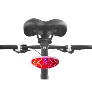 usb rear directional bike light on seat post with wireless direction indicator button P2R