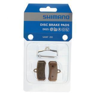 Pair of metal bicycle brake pads and spring with split pin Shimano D02S-MX