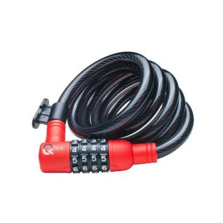 Spiral cable lock with holder Qloc