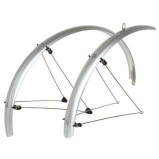 Pair of city-vtc mudguards with classic stainless steel fixing Stronglight 28"