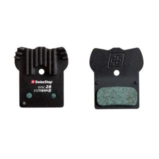 Pair of bicycle brake pads with cooling fins Swissstop Exotherm Shimano Xtr M9000-Xt M8000-M785-M675-Fsa K-Force (Swissstop Exotherm - Disc 28)