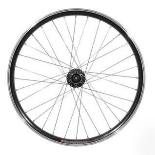 Bicycle wheel disc front aluminum double wall hub shimano disc 6 hole locking (reinforced) stainless steel spoke Velox Kargo - Vae - E-Bike M475