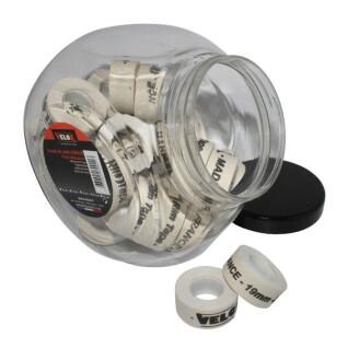 Jar of 30 rolls of adhesive rim tape Velox 19 mm